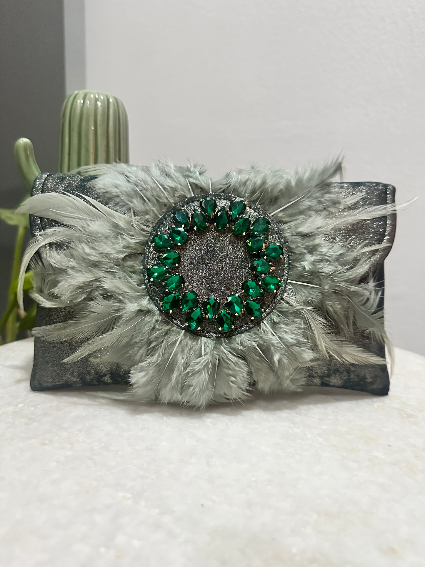 Feather Flap Purse