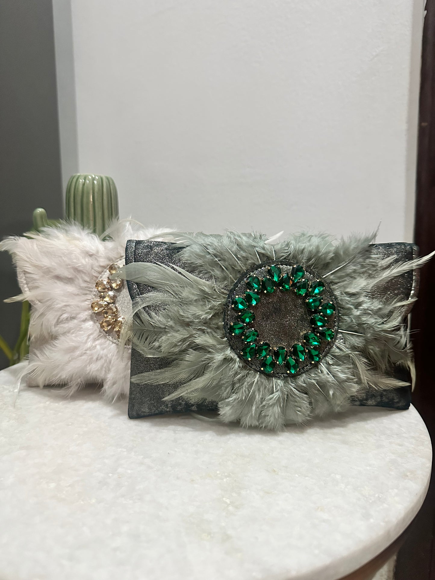 Feather Flap Purse