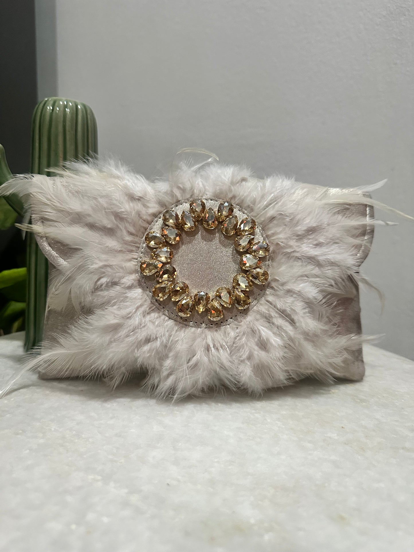 Feather Flap Purse