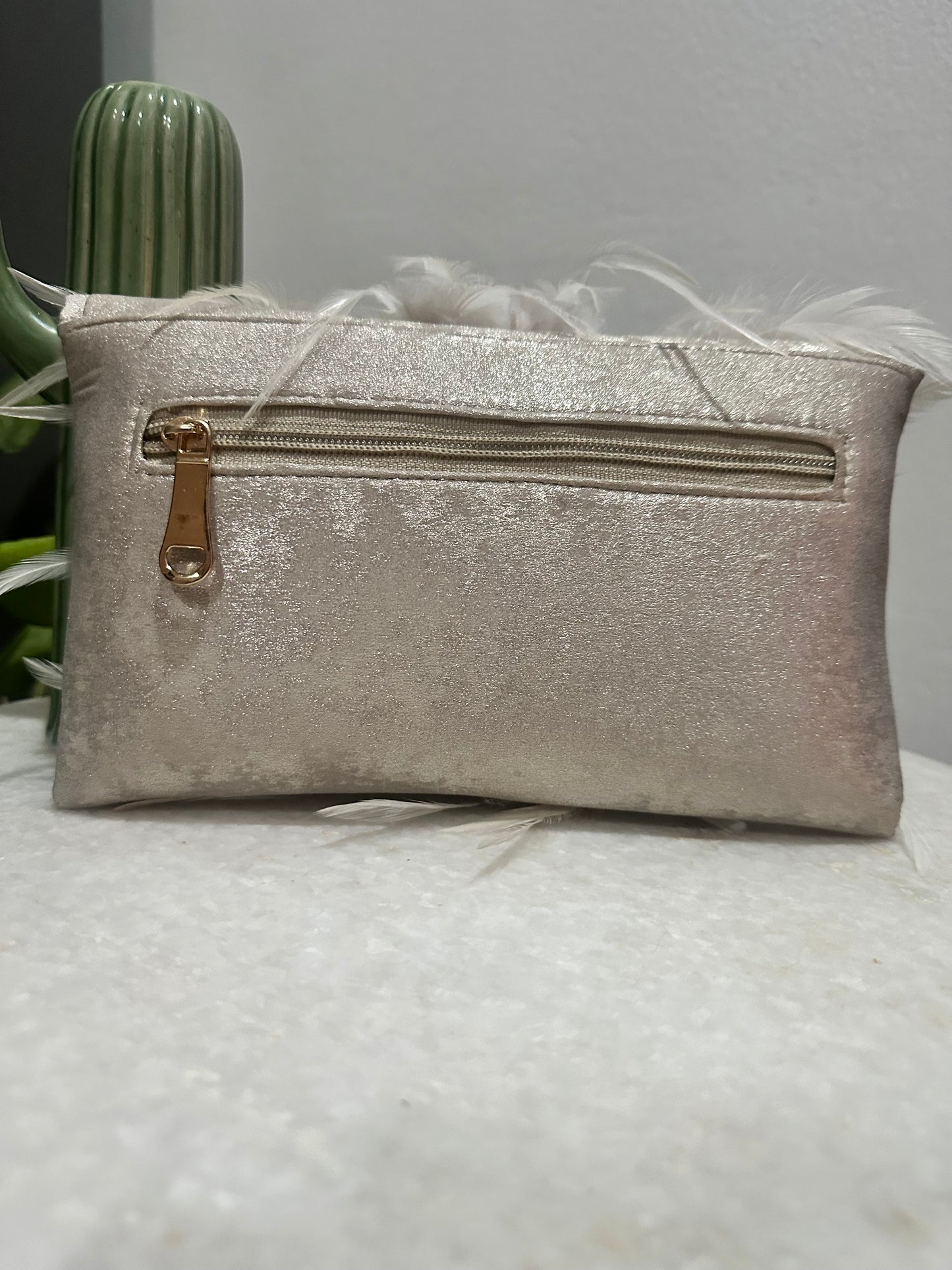 Feather Flap Purse