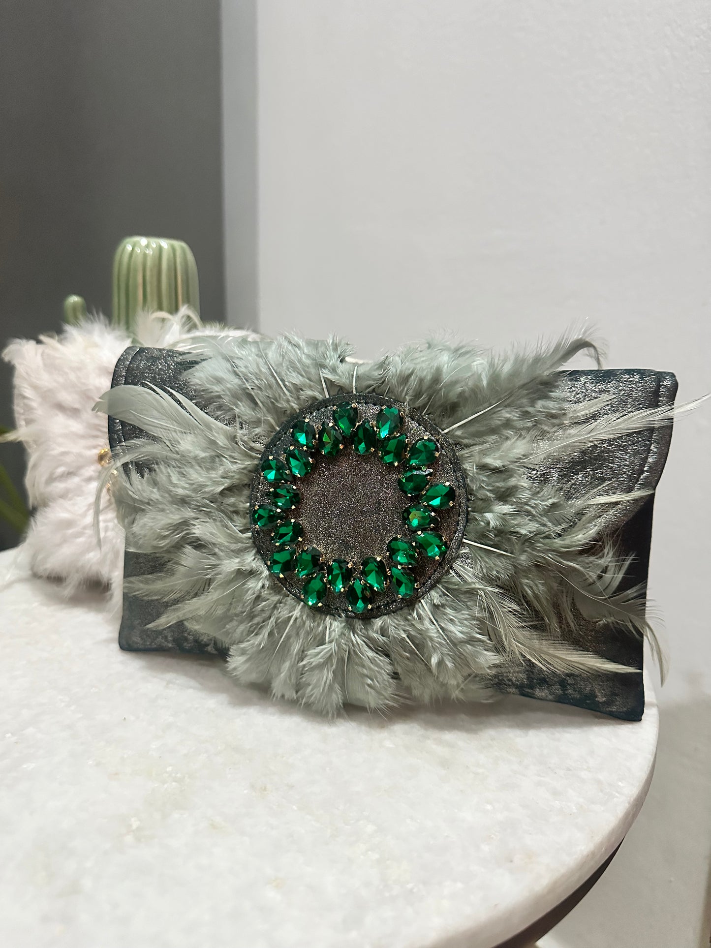 Feather Flap Purse