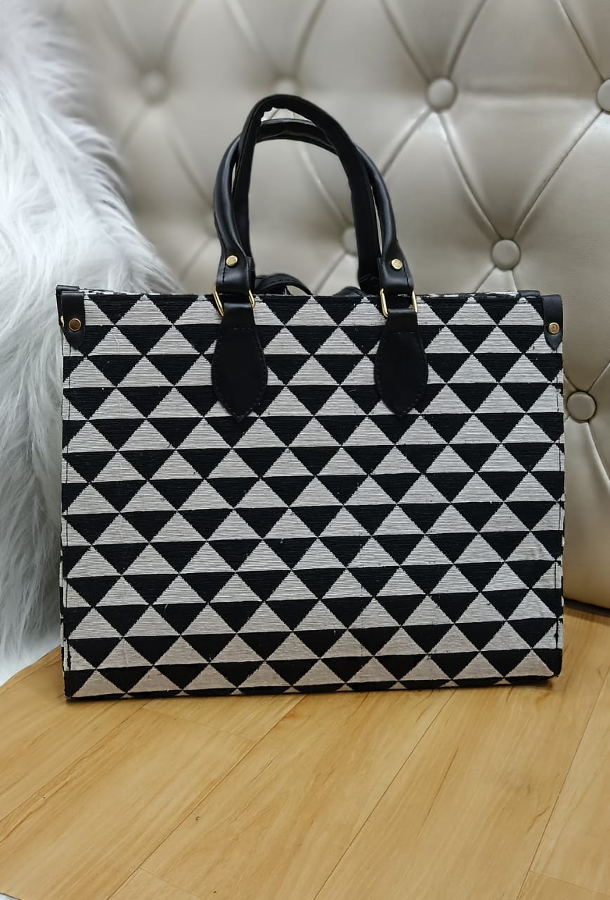 Checked Tote Bag