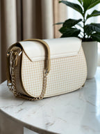 Ivory Luxe Chain Sling Bag