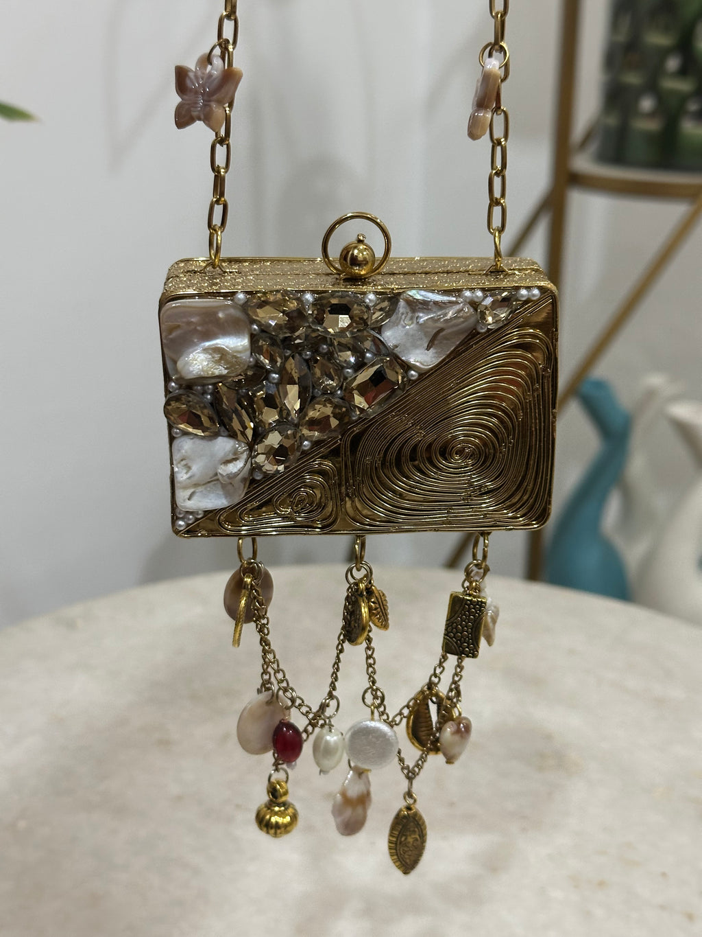 Mini Shell Metal Purse