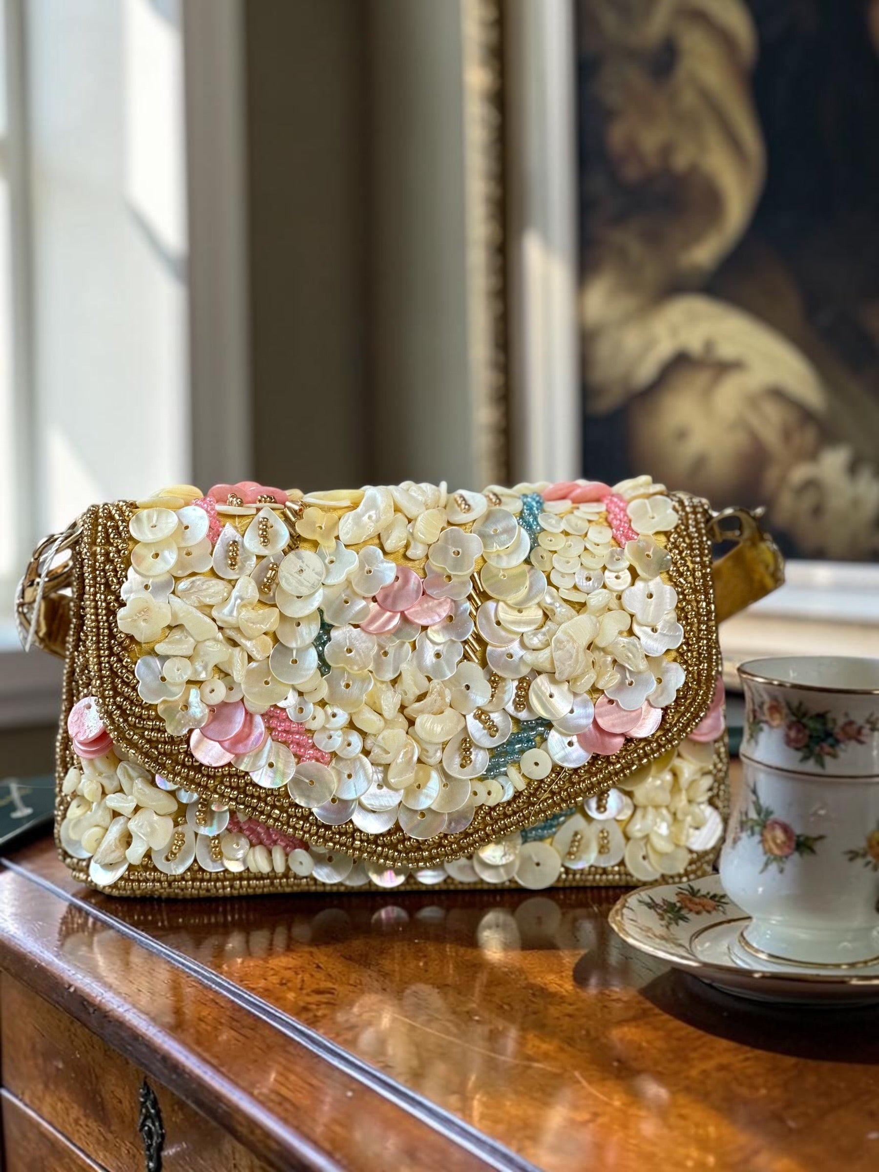 Pearl Bloom purse