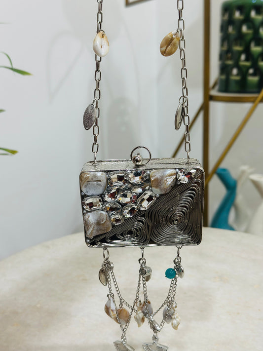 Mini Shell Metal Purse