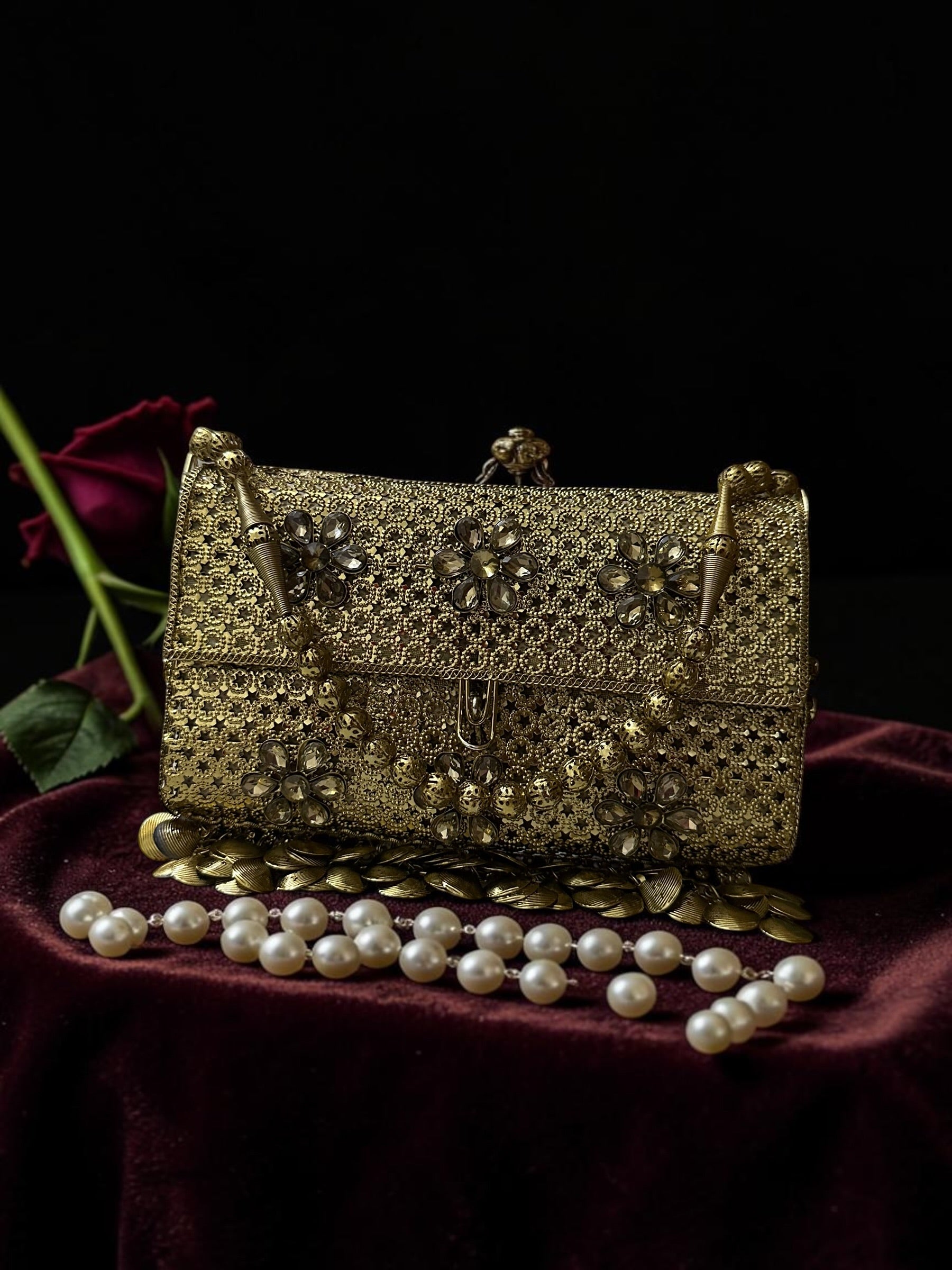 Rectangular Brass Mobile Bloom