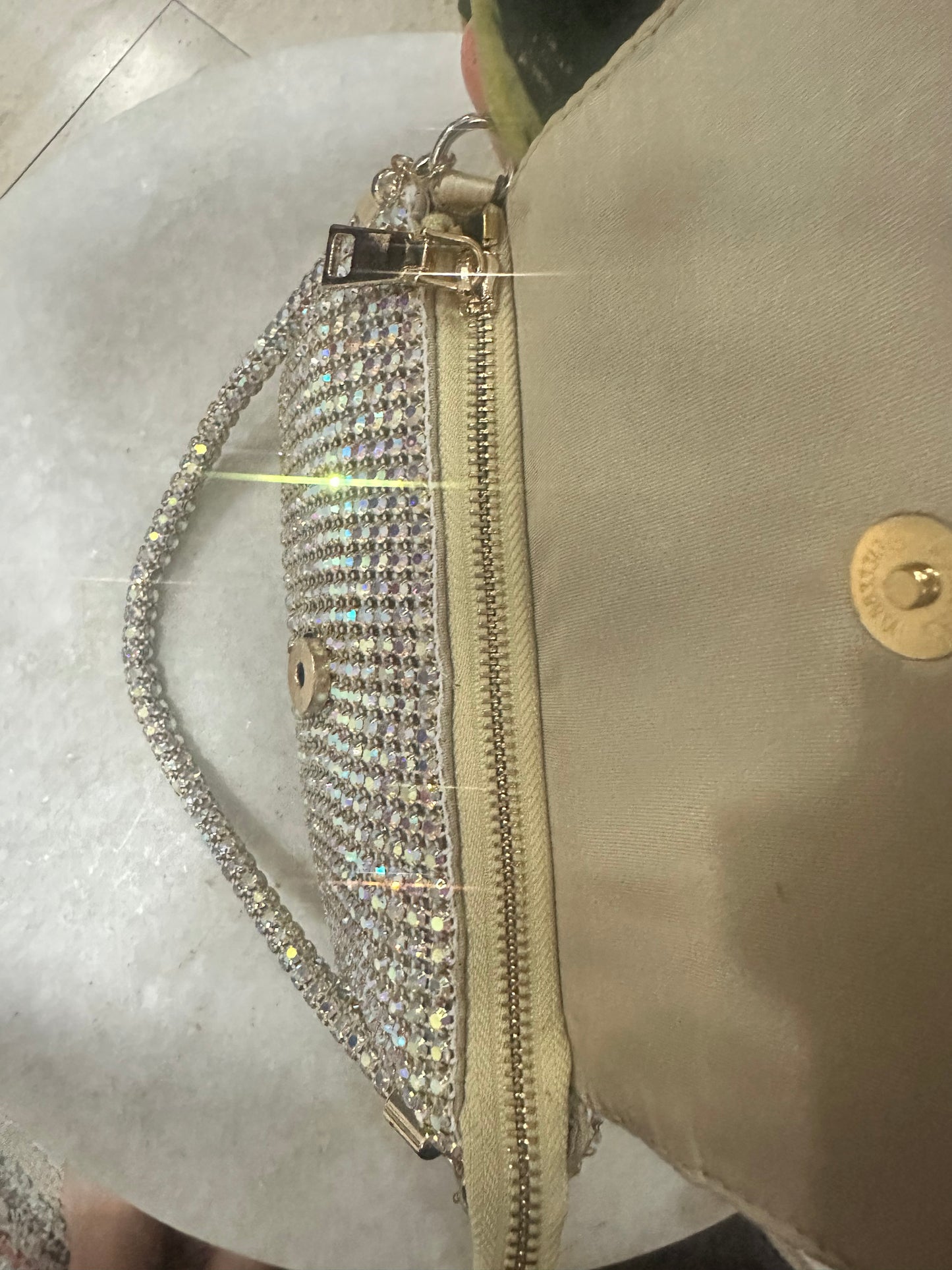 Golden Rhinestone Purse