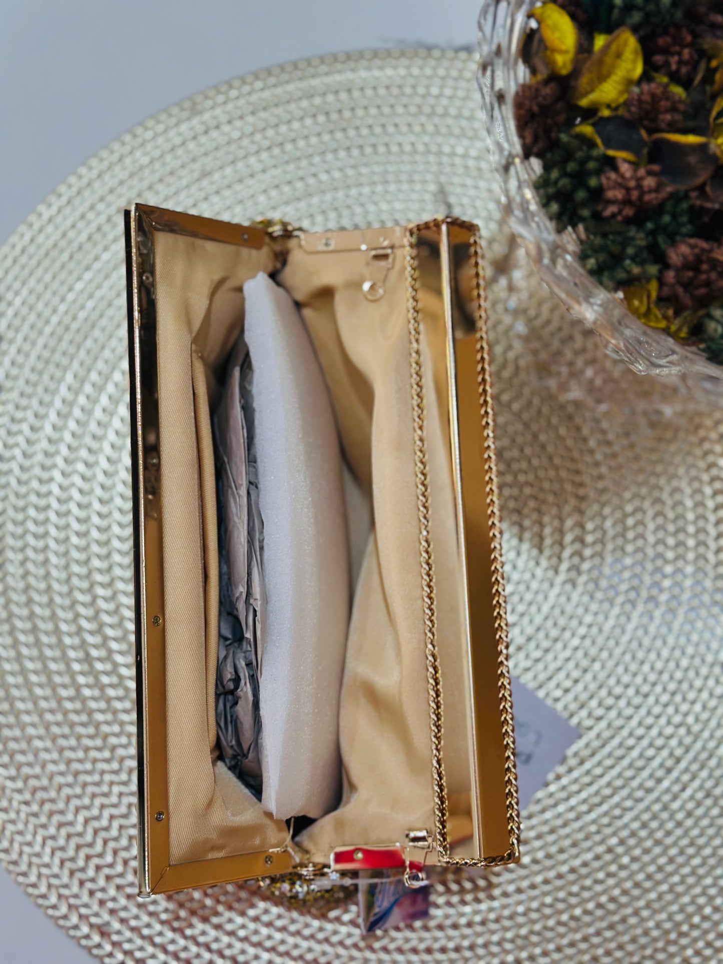 Gold Rhinestone Clutch