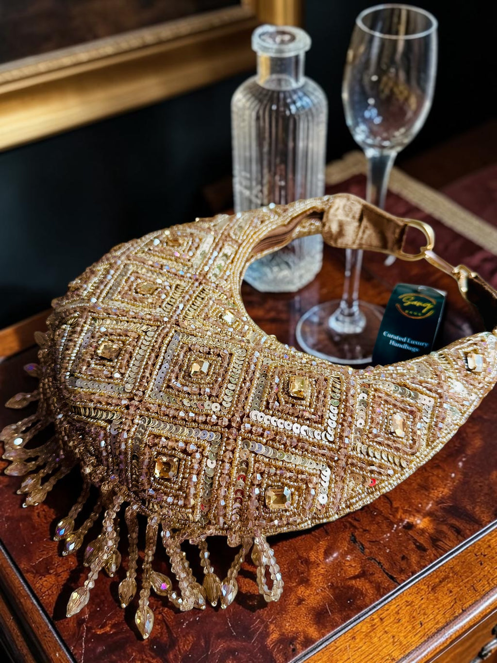 Glimmer fringe Purse