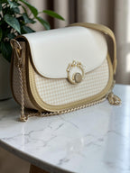 Ivory Luxe Chain Sling Bag