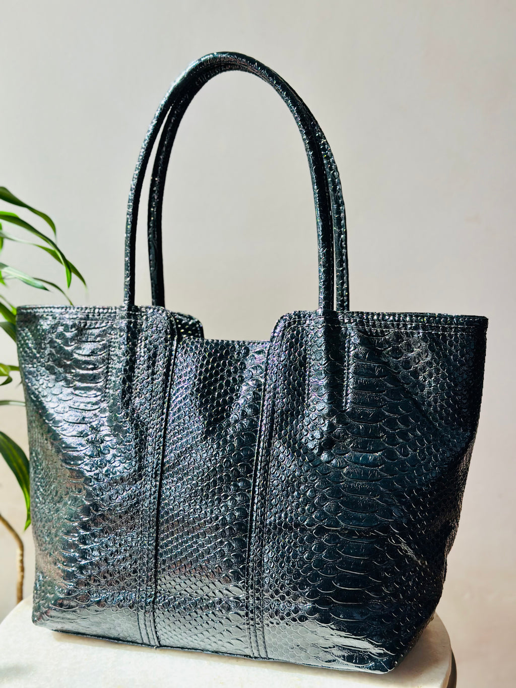 Stud Black Tote Bag