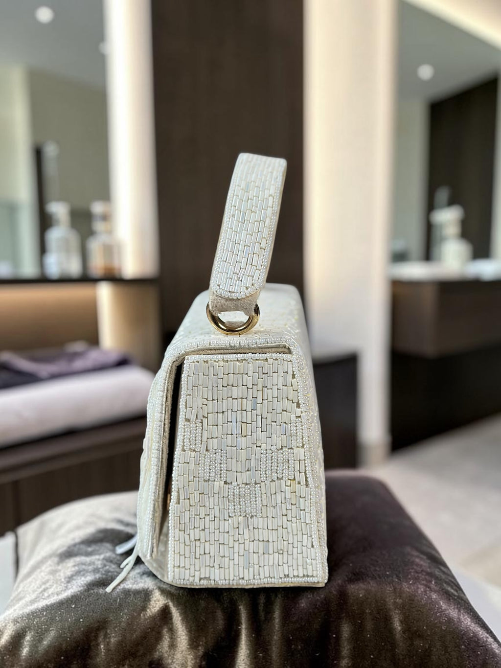 Pearl fringe Purse