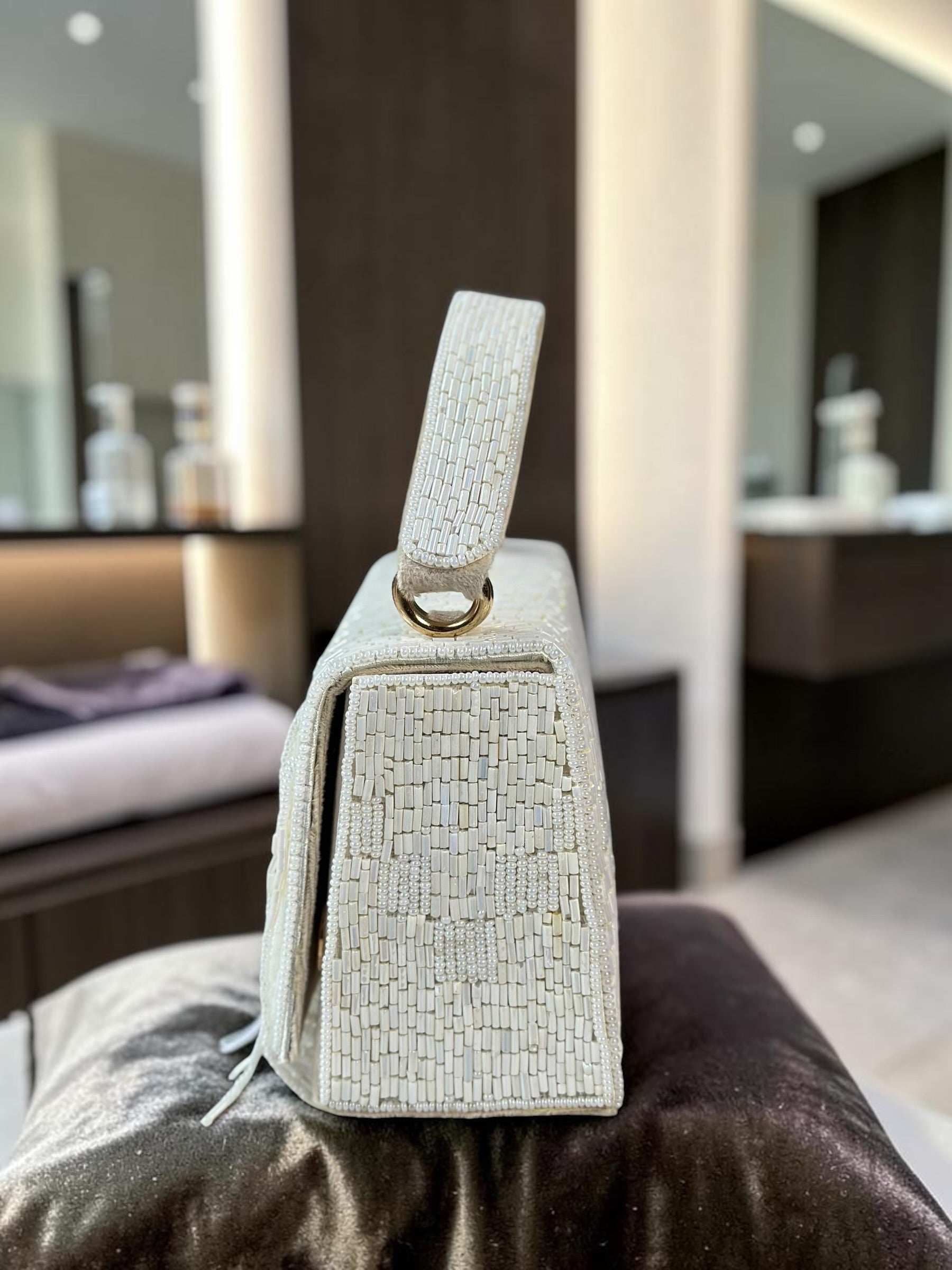 Pearl fringe Purse