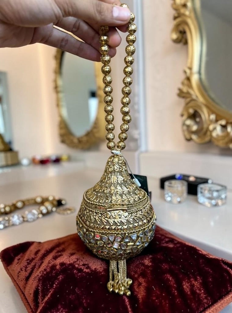 Royal Kundan Metal Purse