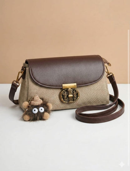 Double G Fur Charm Bag