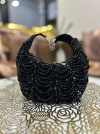Midnight Bead Wave Purse