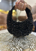 Midnight Bead Wave Purse