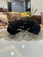 Midnight Bead Wave Purse